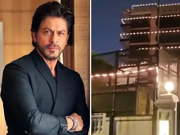 Shah Rukh Khan’s Mannat glows bright